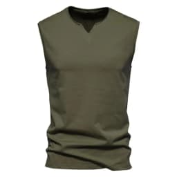 Summer Mens V-neck Tank Tops Athletic Jogging Gym TShirts Loose Vest Cotton Sleeveless T-Shirt Lightweight Basic Sport Tops