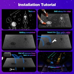 16W RGBW Fiber Optic Star Ceiling Light Kit with APP & Remote Control, Music Sync Mode for Car Roof Home Theater Decoration, 500-1200pcs 0.25-0.75mm Fiber Cable, US Warehouse