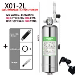 Aquarium DIY CO2 Generator system Kit Stainless Steel CO2 Cylinder Generator System Carbon Dioxide Reactor Kit For Plant Fish