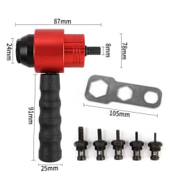 Rivet Nut Gun Riveting M3~M8 Cordless Rivet Drill Electric Adapter Insert Nut Tool, Can Be Used In Manual And Electric Mode