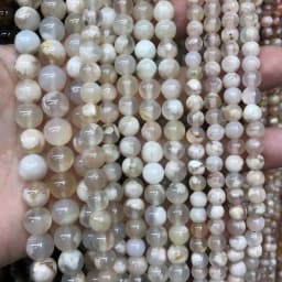 Natural Stone Beads Two Style Striped Agat For Beading Brown Gules 4-12mm Dull Polish Wholesale Beads For Jewelry DIY Accessorie