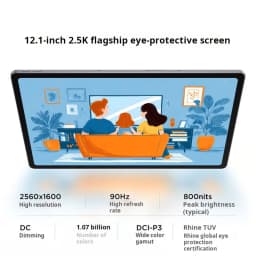 Lenovo Xiaoxin Pad 12.1 Tablet 2.5K Display 10200mAh Large Battery 4 Speakers For Study Entertainment