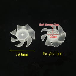 1 Pc 7 Blades Plastic Fan Blade Outside Diameter 35mm/42mm/50mm/65mm Plastic Cooling Fan Blade For Hair Dryer
