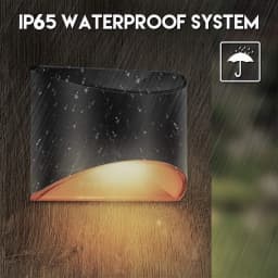 Solar LED Light Outdoor Wall Lamp IP65 Waterproof Solar Powered Sconce Lights for Garden Fence Stair Step Patio Yard Decoration