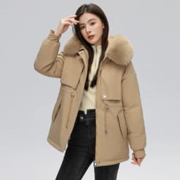 Winter Coat New Women's Thick Cotton Jacket Women's Medium Long Korean Version Fur Collar Coat Female Warm Parka Overcoat