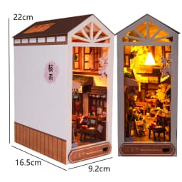 DIY Book Nook Kit Wooden Mini Dollhouse 3D Puzzl Model Building Handmade Bookshelf Insert Home Decor For Xmas Birthday Gifts
