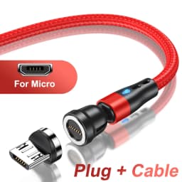 AUFU 5A Magnetic Fast Charging Cable 540 Rotate Magnetic Micro USB Type C Cable For iPhone 14 Samsung Xiaomi Mobile Phone Cable