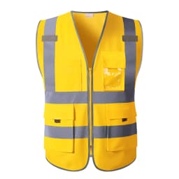 Hi Vis Work Vest Construction Building Vest Workwear Clothing Work Vest Multi Pocket Black Vest
