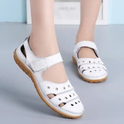Women Sandals New Spring Summer Flat Hollow Out Ladies Shoes Buckle Solid Color Women's Sandals Beach Shoes Tailor-made Suits