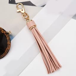 High Quality Soft Pu Leather Tassel Keychain With Buckle Harajuku Schoolbag Pendant Bag Accessories Bag Pendant For Bags Handbag
