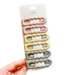 Women's Hair Clips Square Wave Styling Accessory Chic Zinc Alloy Bangs Pin for Daily Makeup and Party Wear Durable Set