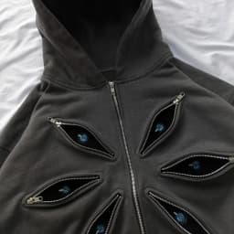 Gojo Satoru Six Eye Graphic Hoodies Oversized Punk Gothic Casual Hoodie Sweatshirts Harajuku Streetwear Y2k Men Women Clothing