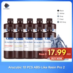 ANYCUBIC 10kg Upgraded ABS-Like Pro 2 3D Printer Resin Hardness and Toughness 405nm UV-Curing Standard Photopolymer