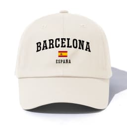 1pc BARCELONA Print Baseball Cap for Adults,Minimalist Retro Style Casual Soft Adjustable Dad Hat,Perfect As Gift