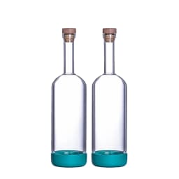 2PCS 800ml Inmeet Creative Bubble Wine Bottle Bar Juice Cocktail Oil Bottle with Scale Bartender Supplies