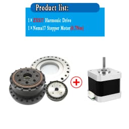 Harmonic Gear Drive High Precision Cup Type Nema17 Stepper Motor Drive Kit 40Servo Motor Drive Kit for Robot Rotating Platform