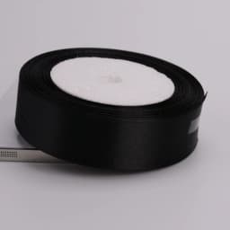 Black Single Face Satin Ribbon 6-10-12-15-20-25-40-50mm Gift Packaging Tape Christmas Halloween Birthday Party Decoration