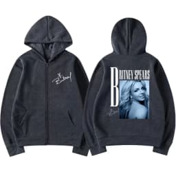 Hip Hop Singer Britney Spears Zip Up Hoodies Men Women Oversized Harajuku Fleece Sweatshirt Ieisure Cardigan Hoodie Streetwear