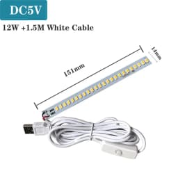 DC5V LED Light Board SMD5730 One Color Lamp Source 1W 2W 3W 4W 5W 10W12W 30W With 1.5M USB Plug ON/OFF Switch White Warm Light.