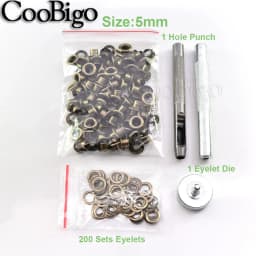 200set Metal Grommets Eyelet Grommet Punch Installer Tool Kit for Shoes Belt Bag Garment Leather Craft DIY Bronze 2mm~17mm
