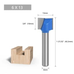 LAVIE 1pc 6mm Cleaning Bottom Bit Straight Router Bit Set Clean Milling Cutter Woodworking Power Machine-C C06006