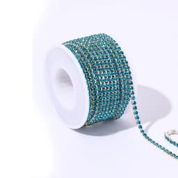 DUCRYSTAL 10Yard/Roll Crystal Rhinestone Chain Trim for Sewing Craft DIY Decoration Jewelry Rhinestones Chain for Wedding Dress