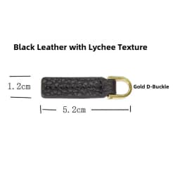 Top Layer Cowhide Zipper Pull Tab Detachable Copper Screw Rod Hardware D Buckle Handbag Resistant Pull Handle Clothing Access...