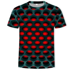 Men's 3D printed T-shirt, oversized loose fitting clothing for men, retro fashionable short sleeved top, fun and affordable roun