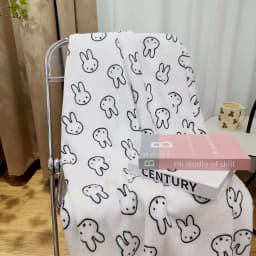 Kawaii Miffy Cute Flannel Quilt Office Napping Sheet Student Baby Soft Warm Blanket with Christmas Gift Toy
