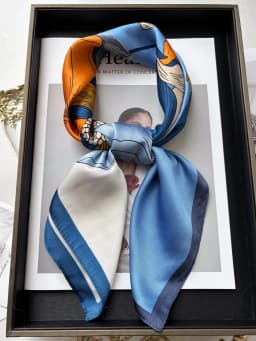 Luxury Print Imitation Silk Square Scarf Women Spring Neck Tie Shawl Wraps Female Hair Hand Wrist Headkerchief Hijab Bandana