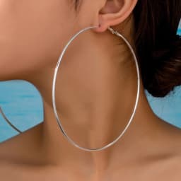 BLIJERY Trendy Oversized Hoop Earrings Big Smooth Circle Earrings Basketball Brincos Punk Style Loop Earrings for Women Jewelry