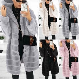 Plus Size 4XL Winter Thicken Mink Coats for Women Fluffy Faux Fur Long Coat Women Warm Hooded Jackets For Women Overcoats куртка
