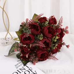 Artificial Ronghua Peony Simulation Flower Home Wedding Fake Flower Bundle Engineering Horticultural Decoration