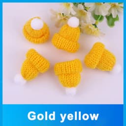 10-50Pcs Mini Knitting Hats Christmas DIY Craft Knitting Doll Hats Mini Wool Hat for Christmas Tree Ornaments DIY Hair Accessory