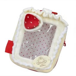 Sweet White Strawberry Cake 10cm Doll Plush Doll Doll Cute Storage Bag Handbag Girl Heart Baby Bag Pendant for Women