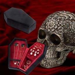 Velvets Jewelry Storage Box Coffin Shape Ring Necklace Earring Box Display Cases Desktop Decoration Jewelry Organizer