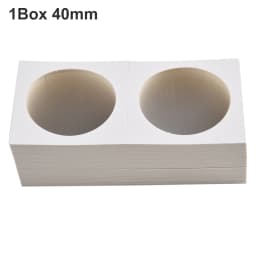 1 Set Coin Storage Stamp Holder Square Cardboard Case Coin Album Collection Coin Holders Flip Clip Coin Capsules Cover Storage