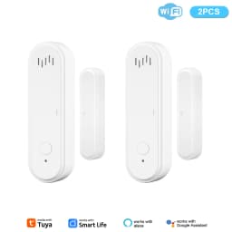 Tuya WiFi Door Window Sensor 80dB Sound WiFi Security Alarm Door Open Closed Detectors APP Remote Control Support Arm and Disarm