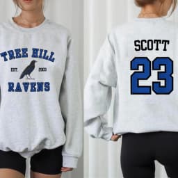 One Tree Hill Sweatshirt TREE HILL RAVENS Shirt Nathan Scott 23 North Carolina Hoodie Trendy Tric Sweatshirts Tv Show OTH Merch
