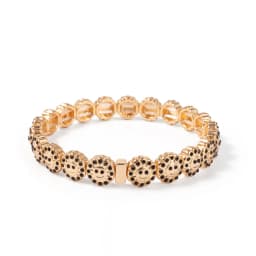 2024 New Gold Color Bangle Happy Elastic Bracelets For Women Beaded Accessory