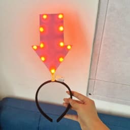 Unique Arrow Light Headband Funny Question Mark Hair Band Christmas Favors Girl Headgear Holiday Hair Hoop Costume Headpiece