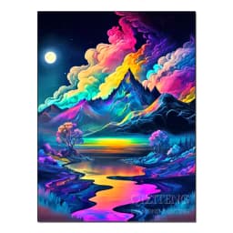 Dazzling Starry Forest Scenery Personality DIY Full Drill Diamond Painting Decorative Rhinestone Mosaic Cross-Stitch Kit