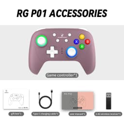 Anbernic RG G01 / RG P01 Retro Games Controller Hall Effect Triggers XBOX Gamepad for PC Android IOS Steam Linux Supports Bluetooth 5.3/Wired/2.4G Wireless