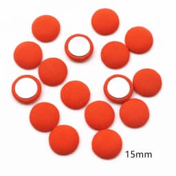 50pcs 12mm/15mm Mix Colors Fabric Covered Round Buttons Home Garden Flatback Cabochon Crafts Scrapbooking DIY
