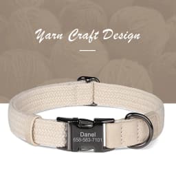 Custom Dog Collar Dog Durable Nylon Dog Collars Free Engraved Pet Name Buckle Necklace Adjustable for Small Medium Large Dogs