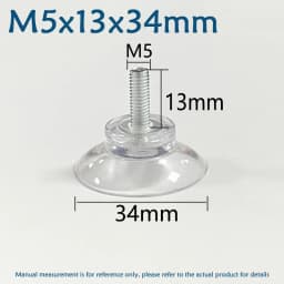M4 M5 M6 M8 Transparent Suckers With Screw PVC Plastic Sucker Pad Holder Turn Nut Glass Table Tops Storage Tool Hooks