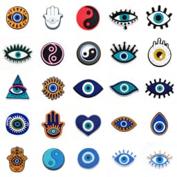 Evil Eye Shoe Charms for Crocs Accessories Blue Eyeball Monster Badge Women Buckle Kids Pins Decoration Jeans Shoes Accessories