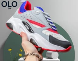 Black Iridescent Reflective Mesh Dad Shoes Thick Sole Shock Absorb Night Glow Casual Sneakers Unisex