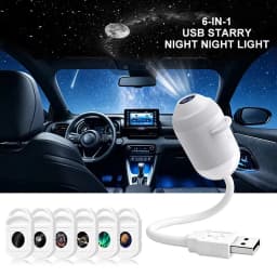 2-in-1 Night Light And Star Projector USB Starry Sky Projector Lamp with Clear Image Adjustable Brightness Touch Control Lamp