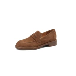 2026 Spring Sheep Suede Women Shoes Round Toe Chunky Heel Women Pumps Shoes for Women Deep Mouth Loafers Low Heels Ladies Shoes